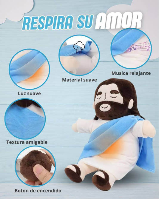 Jesús Muñeco de Peluche Musical – Compañero de Sueños con Luz y Sonido Relajante